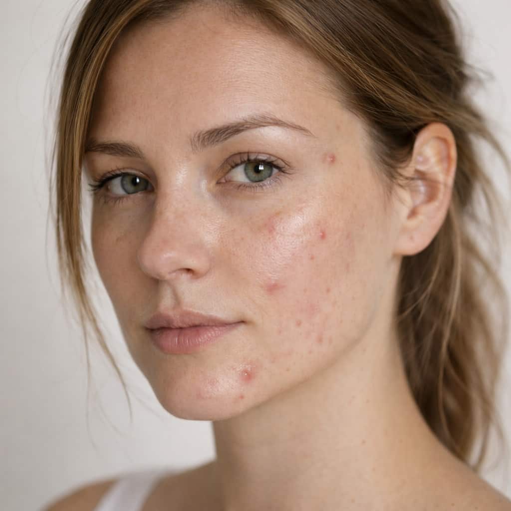 acne en grove porien