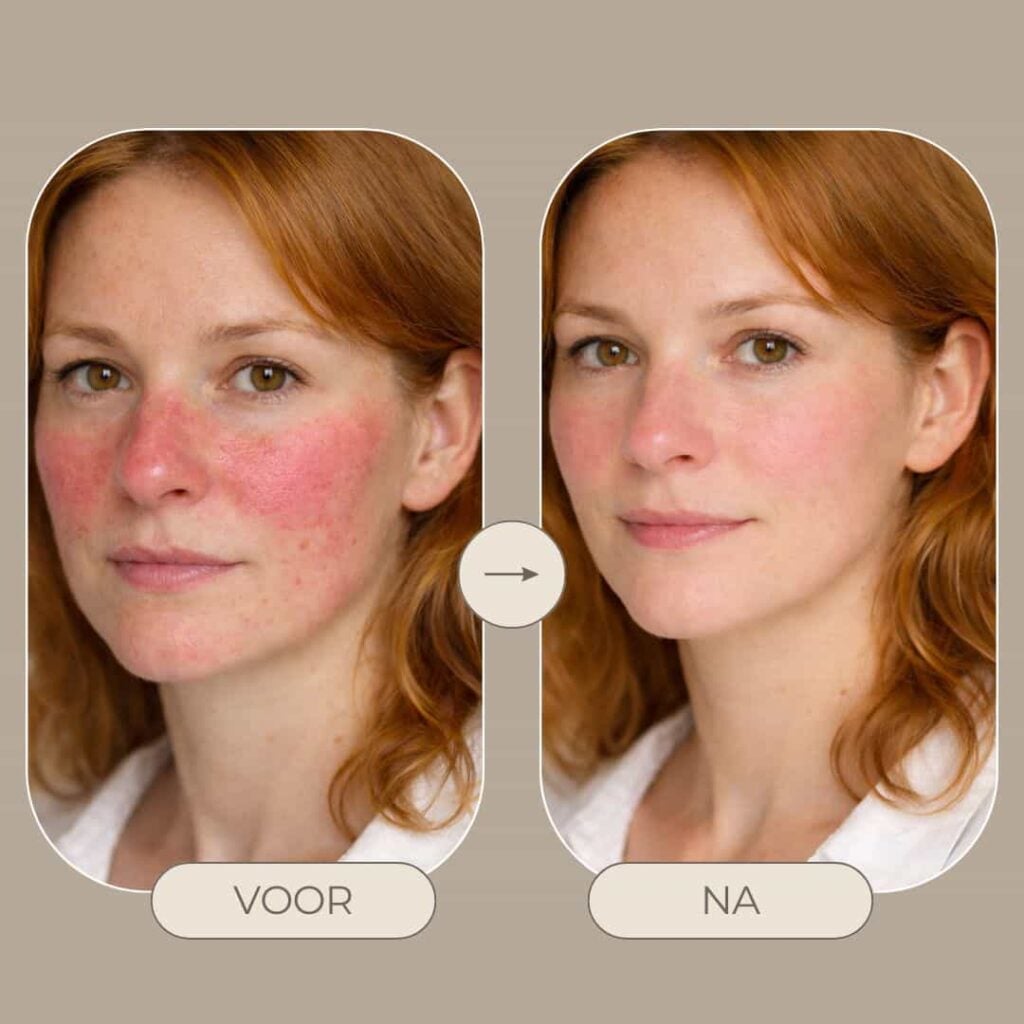 rosacea before en after